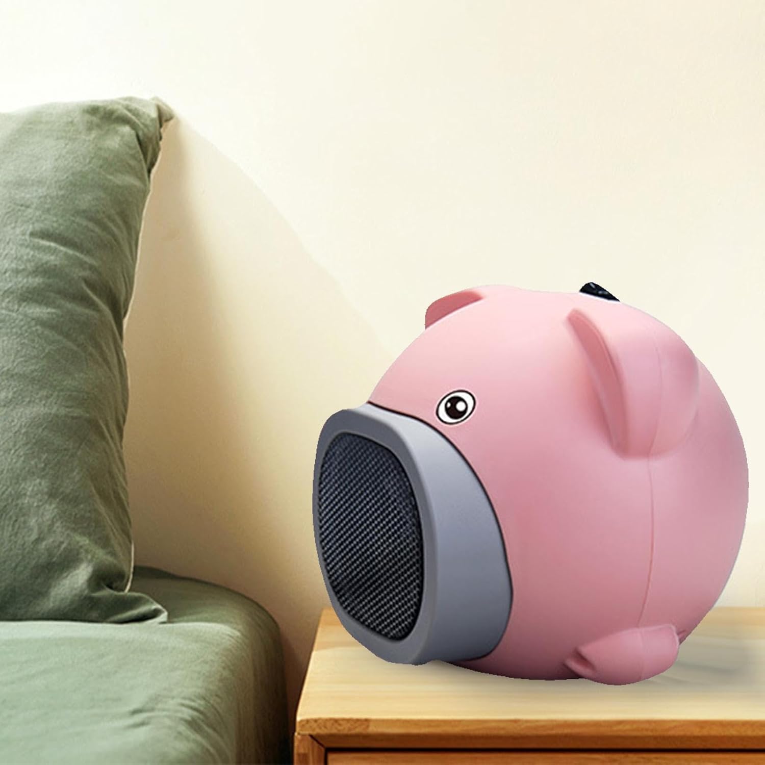 Radiateur de table Pink Pig - Mini radiateur céramique - Radiateur électrique céramique à chauffage rapide, idéal pour un bureau, une tente de campin - 5