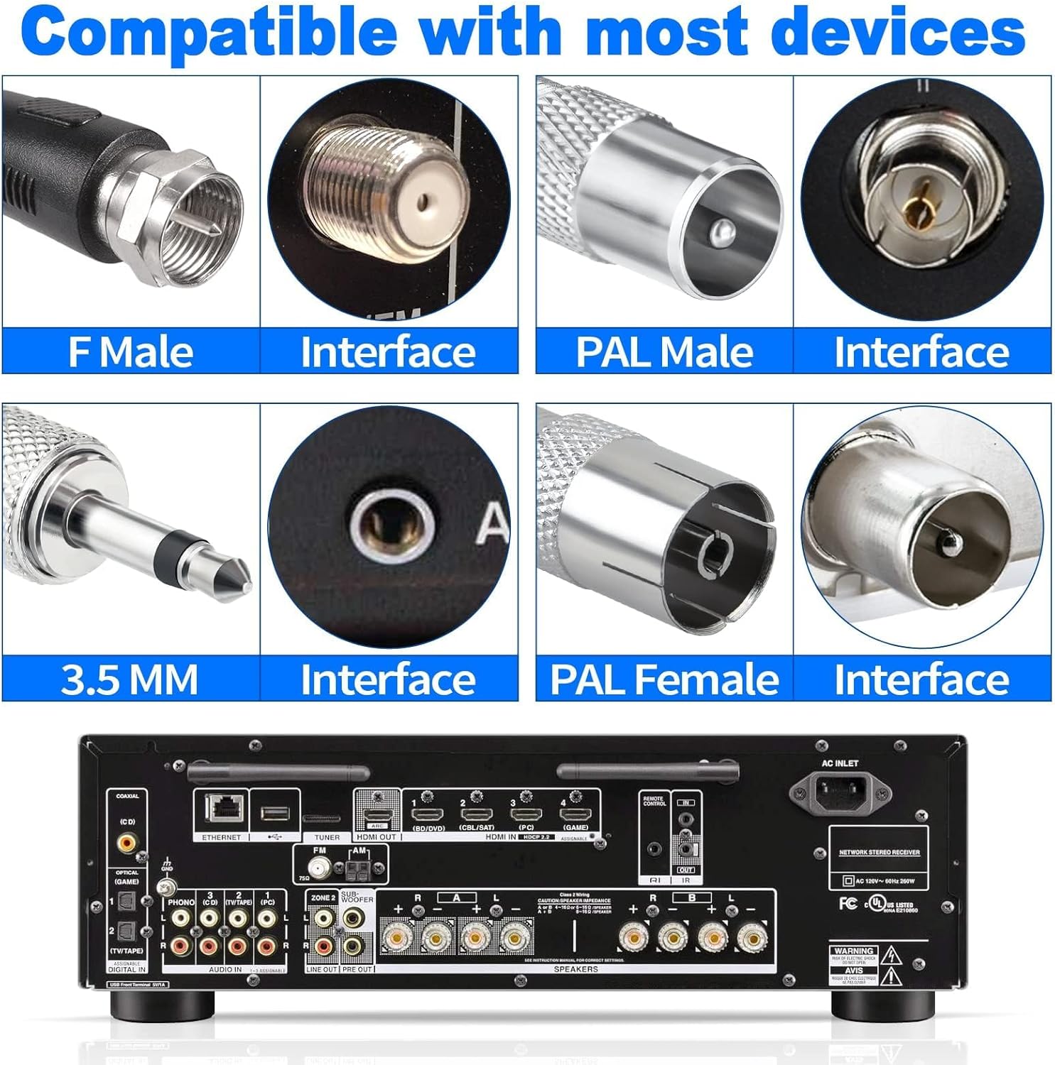 Antenne Radio Dab FM Maison Télescopique Antenne Numérique 79CM Intérieure avec Base Magnétique Câble de 3m pour Chaine HiFi Tuner FM Poste Radio - 5