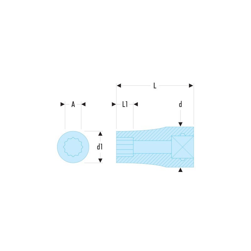 Douille Facom 34 Mm 1/2" OGV 12 Pans - Pro, Durable Et Précise