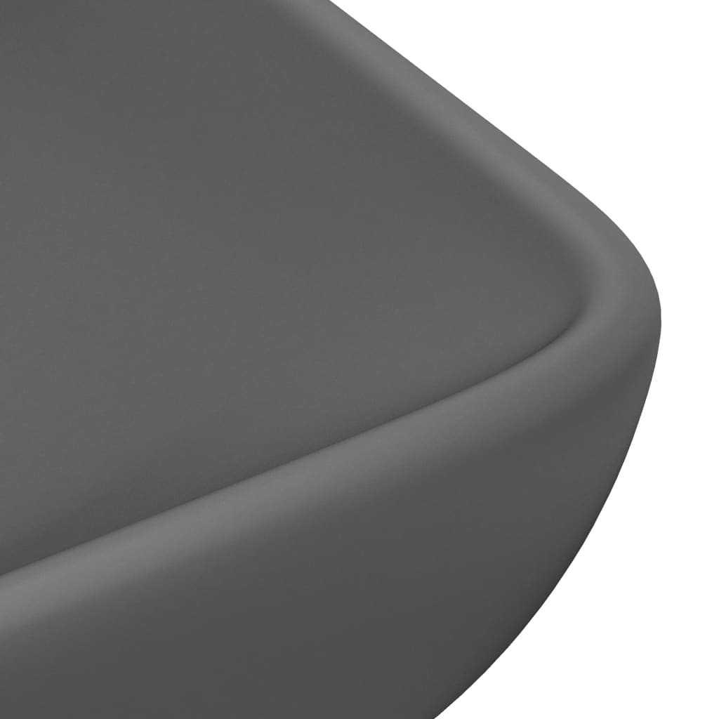 Lavabo rettangolare di lusso da appoggio WC lavabo bagno stanza cosmetica casa opaco 71 x 38 cm ceramica 02_0002703 - 4