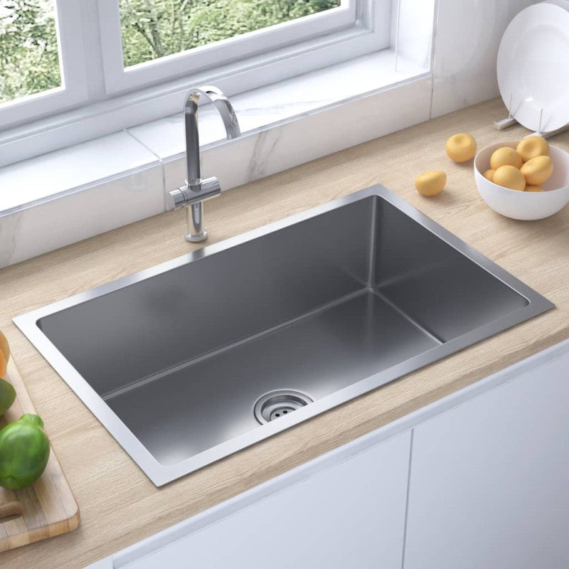 Lavabo Cocina Hecho A Mano Fregadero Camper VidaXL Fregadero De Cocina Hecho A Mano Acero Inoxidable 70 X 44 X 20 Cm Fregadero Cocina Mueble Debajo Lavabo