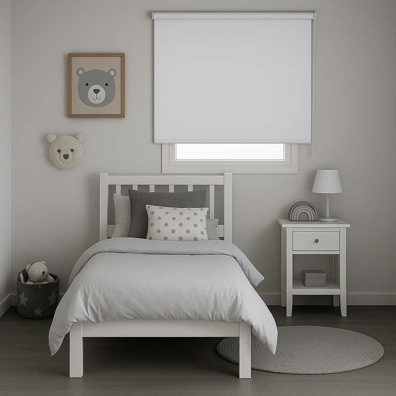 Tenda a rullo oscurante Moon Bianco 160x250 cm - 6