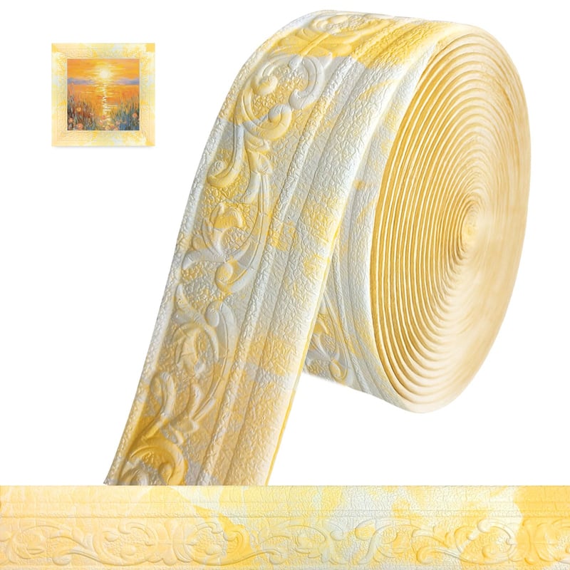 Dekoracyjne naklejki ścienne, paski samoprzylepne, naklejki ścienne na listwy przypodłogowe, wodoodporne naklejki ścienne 3D, 10 m x 10 cm