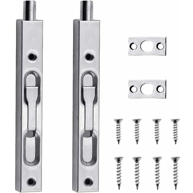 Lot De 2 Loquets De Porte à Combinaison Sans Clé - Verrous Rotatifs Dorés 10,2 Cm Pour Placards Et Portails