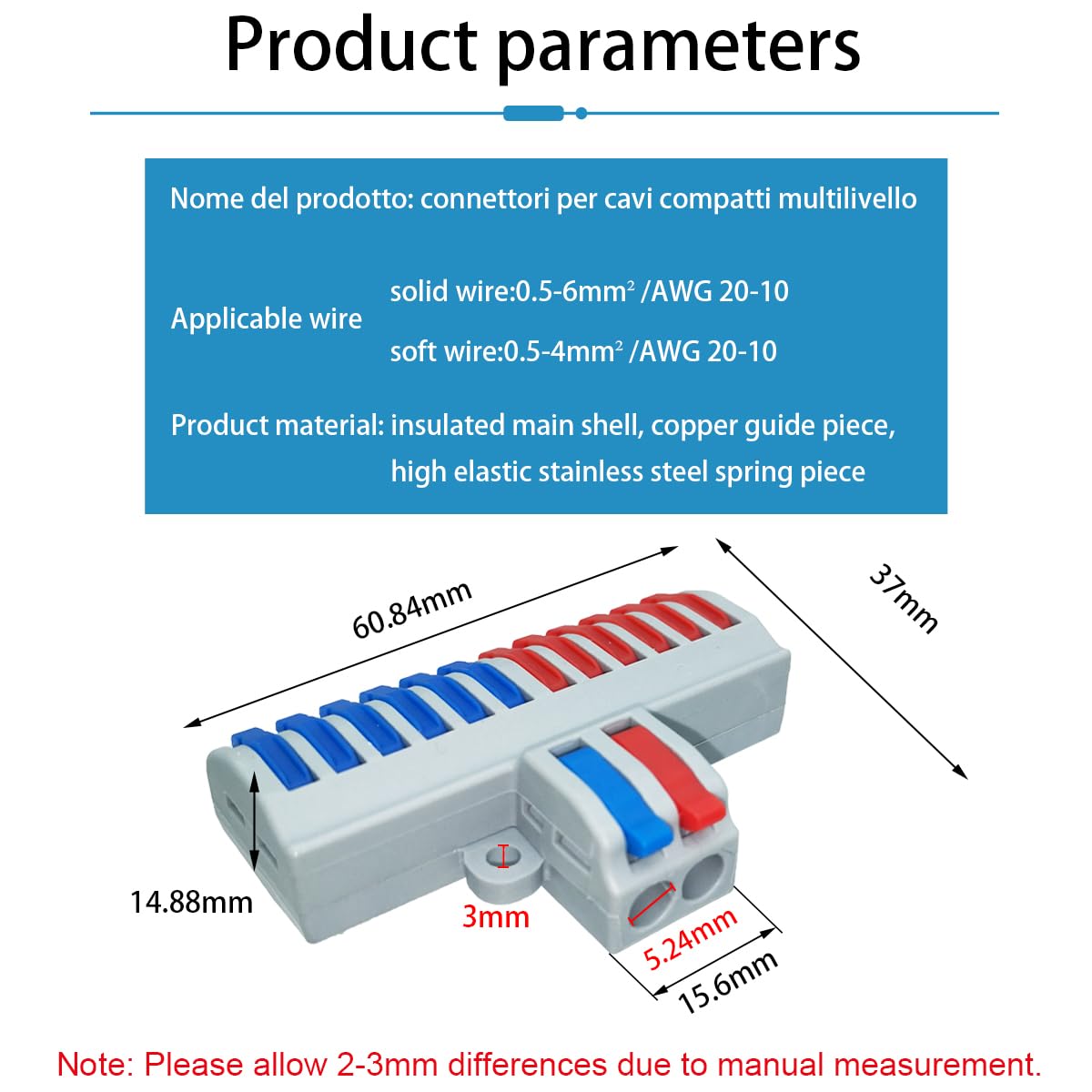 Bornes de Connexion, Bornes de Lustre Enfichables, 7pièces 2 en 12 sorties Rapide Connecteurs électriques, Connecteurs de fils compacts - 2