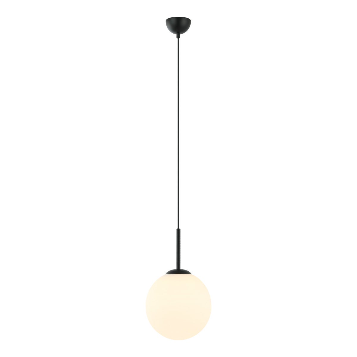 Lampa wisząca szklana kula Deore czarna 1xE27x40W szkło wym:118x25x25cm IP20 Italux