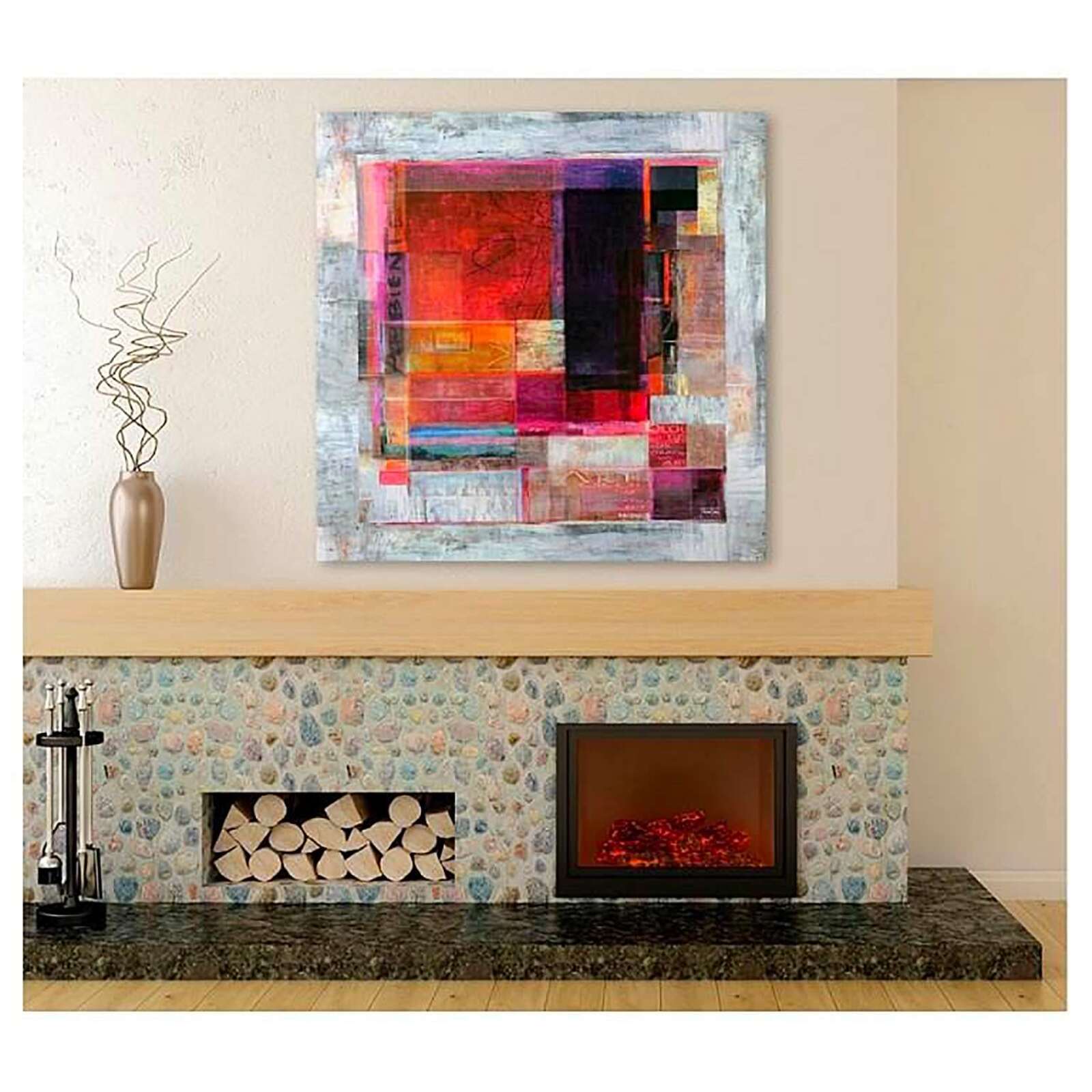 Tableau abstraction artistique - 100 x 100 cm - 2