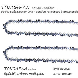 Chaîne Tronçonneuse OZAKI 3/8 LP E50 - Semi-Carré Jauge 1.1mm - 50 Maillons 35cm - Compatible Multi-Marques
