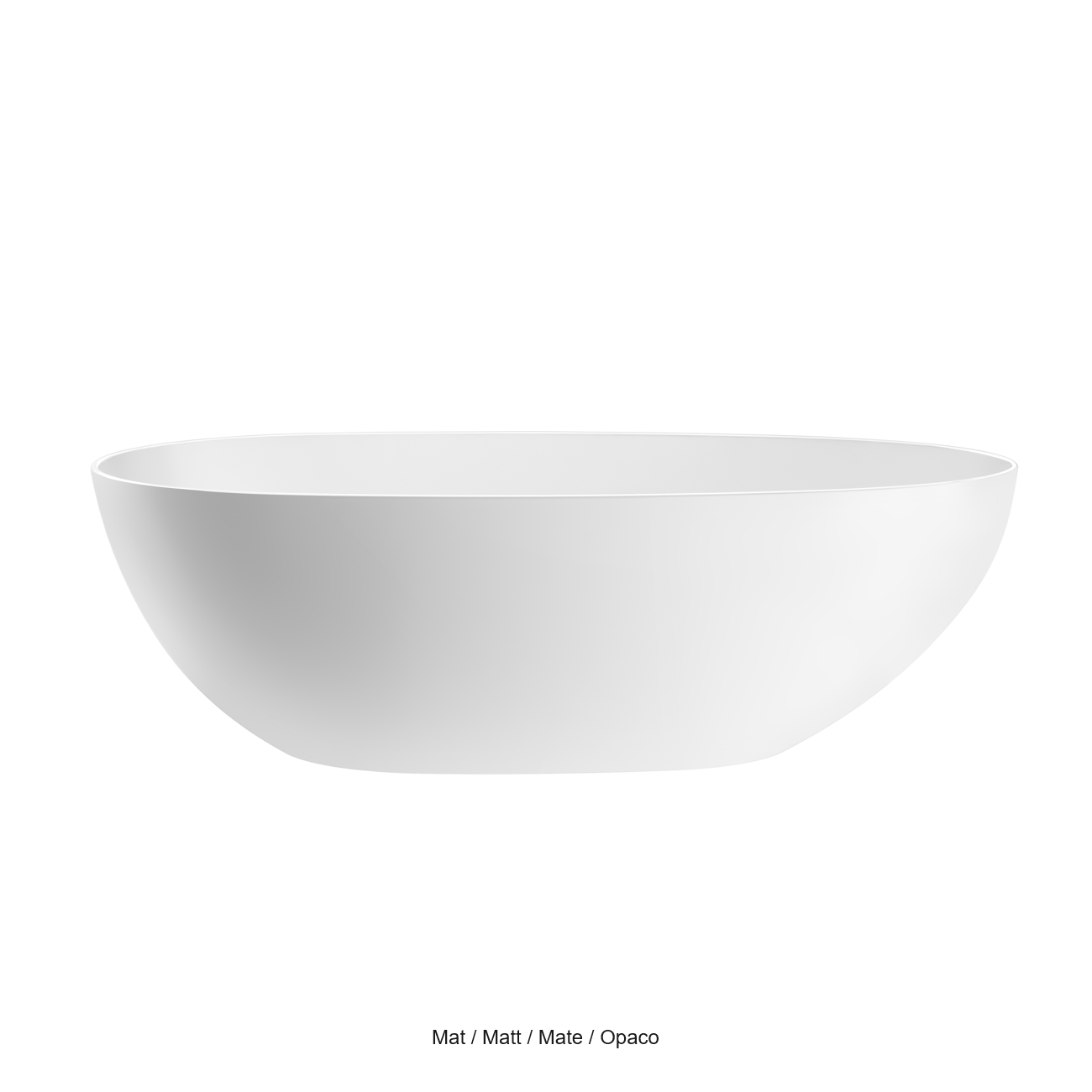 Baignoire îlot design ovale FLORIDA blanche 180 cm Mat - 6