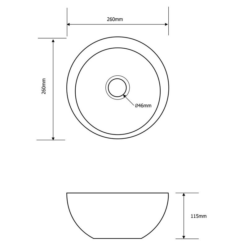 Lave mains design en bol blanc - 3