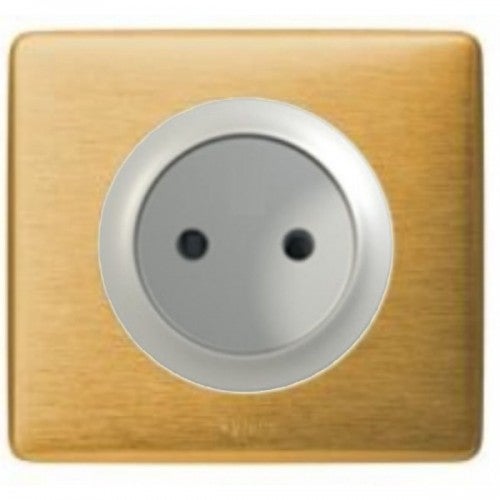 Prise 2 Pôles Terre Affleurante Céliane Titane - Prise De Courant