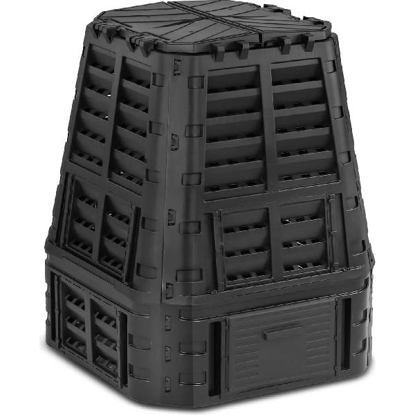 Compostador de jardín XXL 740L BRIXO KOMPOBOX Verduras Césped Humus Residuos de cocina 93,3 X 93,3 X H113 cm