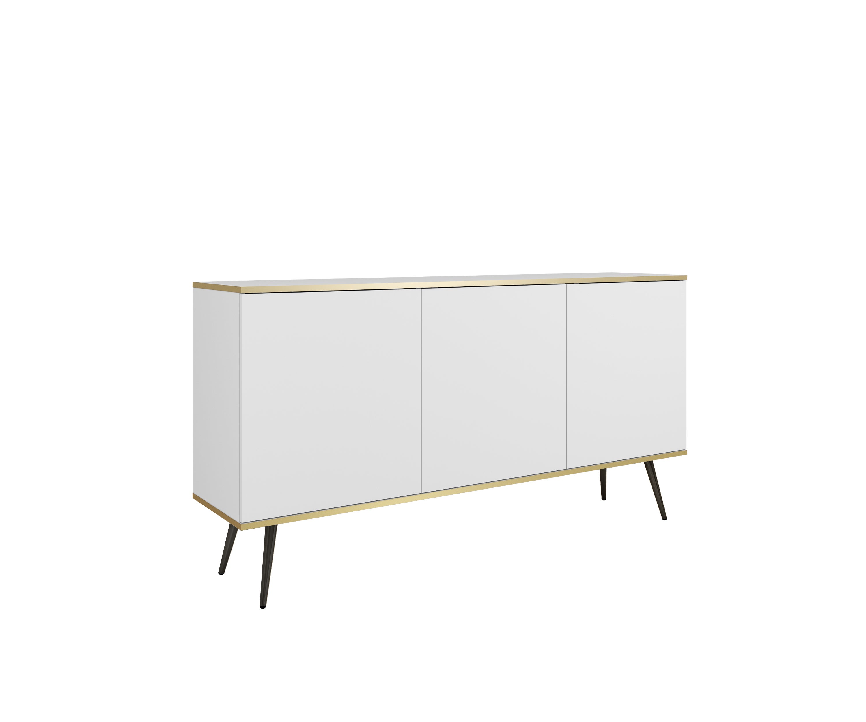 Komoda: biała, nogi czarne, 160 x 85 x 39 cm