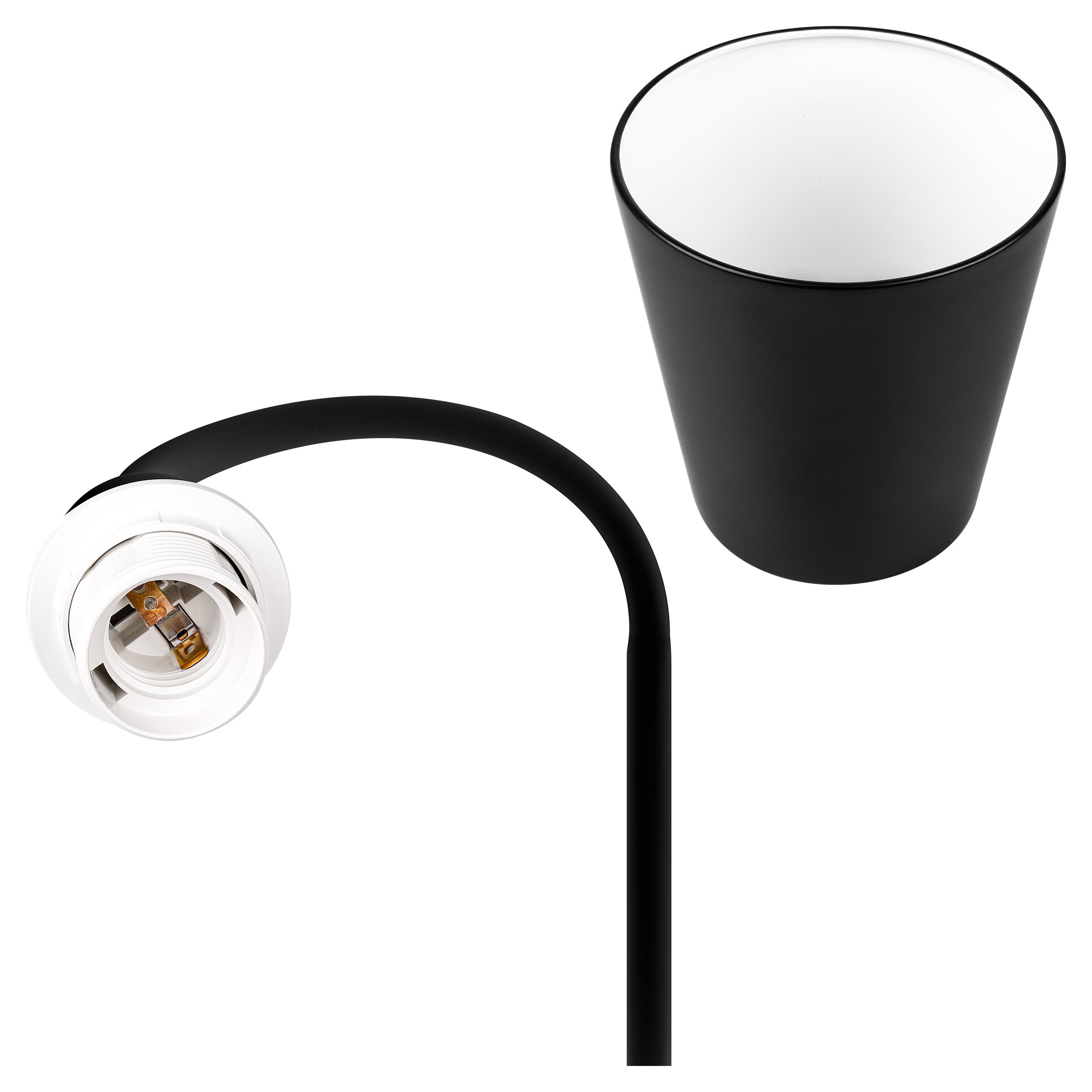 Lampa podłogowa stojąca E27 LED Koko 145cm IP20 czarna stal drewno MasterLED - 5