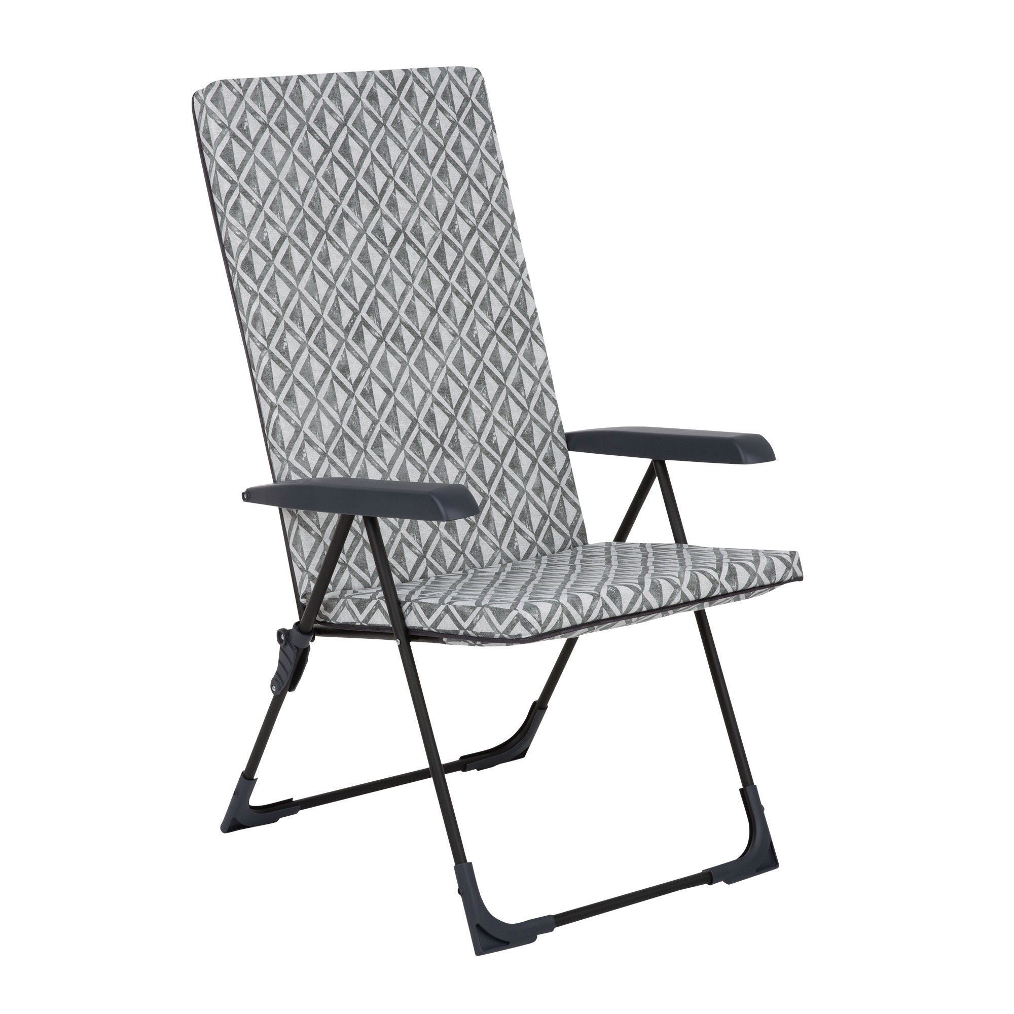 Fotel ogrodowy składany z regulacją oparcia jasnoszary Barletta Black Edition PATIO