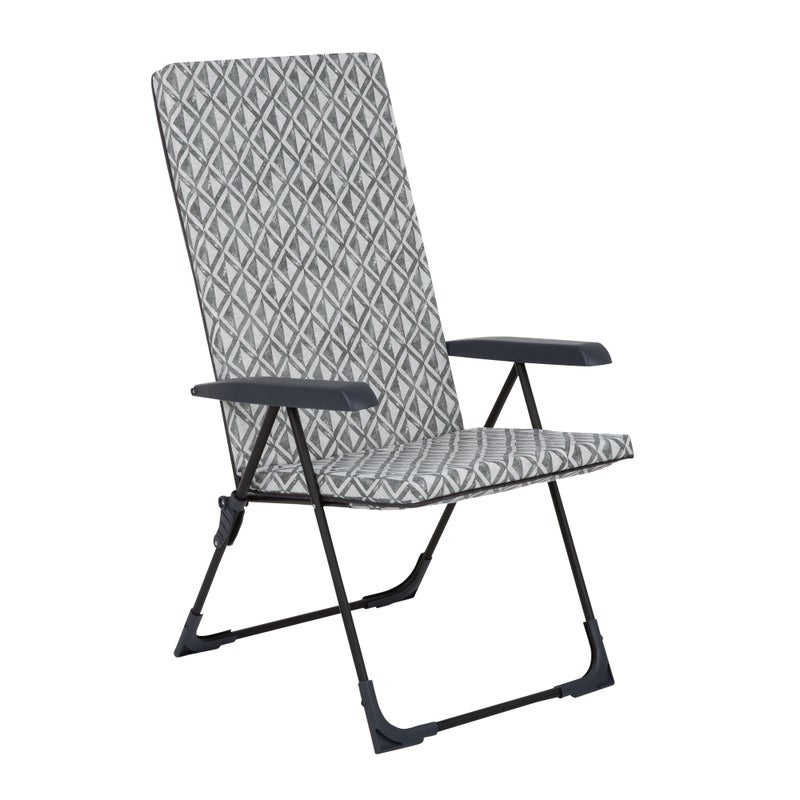 Fotel ogrodowy składany z regulacją oparcia jasnoszary Barletta Black Edition PATIO