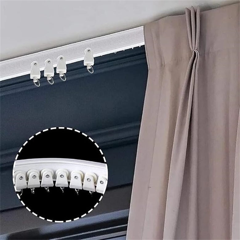 Rieles flexibles para cortinas de techo, rieles flexibles para cortinas, barras para cortinas,rieles curvos para cortinas de techo(200 cm) - ZAEWRY - 3
