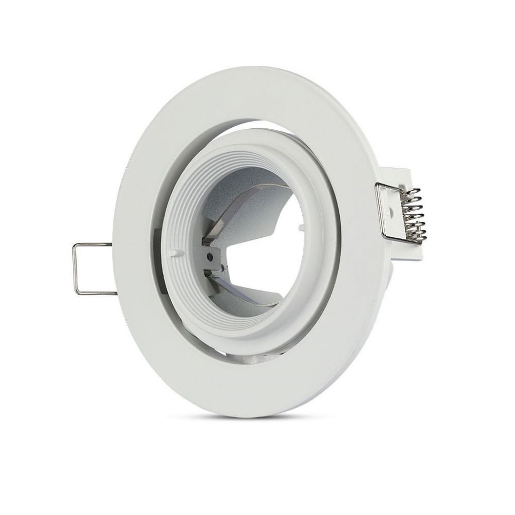 GU10 i GU5.3 (MR16) Okrągły wpuszczany reflektor LED Uchwyt Biały Regulowany kolor