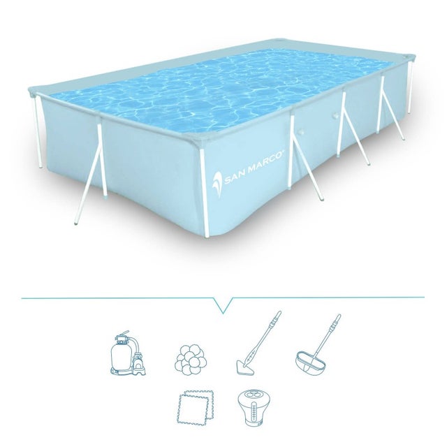 Piscina fuori terra Procida 450x220x84 cm San Marco > kit piscina titanium > kit piscina titanium