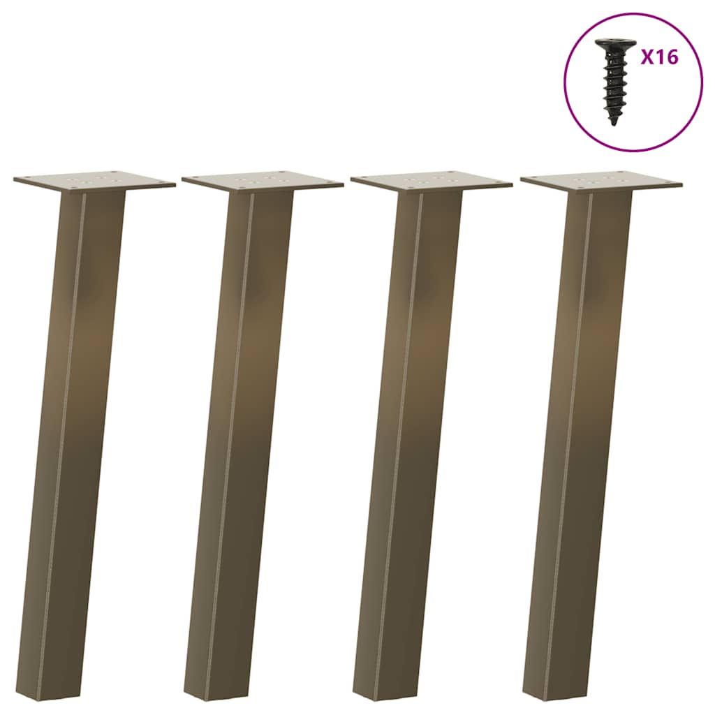 Nogi do stolika kawowego 4 szt. Naturalna stal 42 cm Stal vidaXL