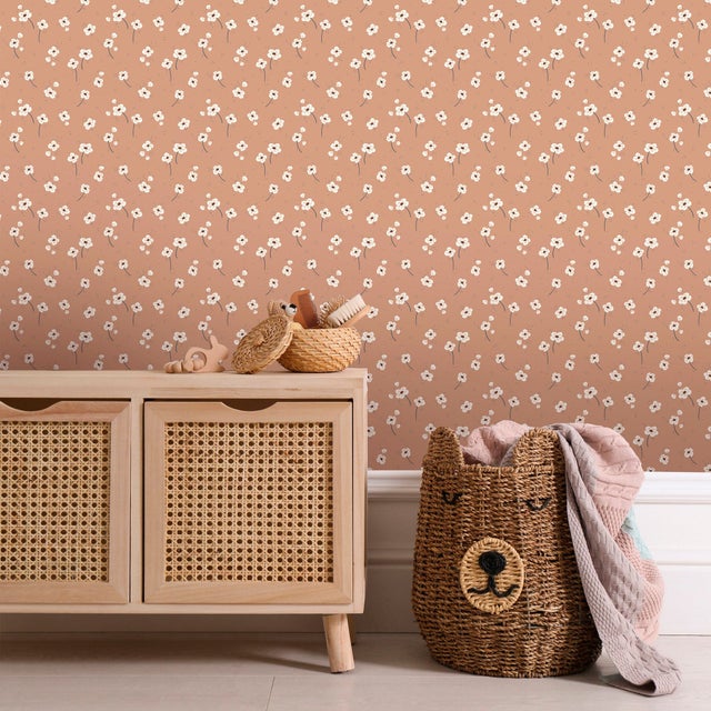 Roomblush - Petites Fleurs - Papier Peint Recyclé - Chambre d'enfant - 200cm x 285cm