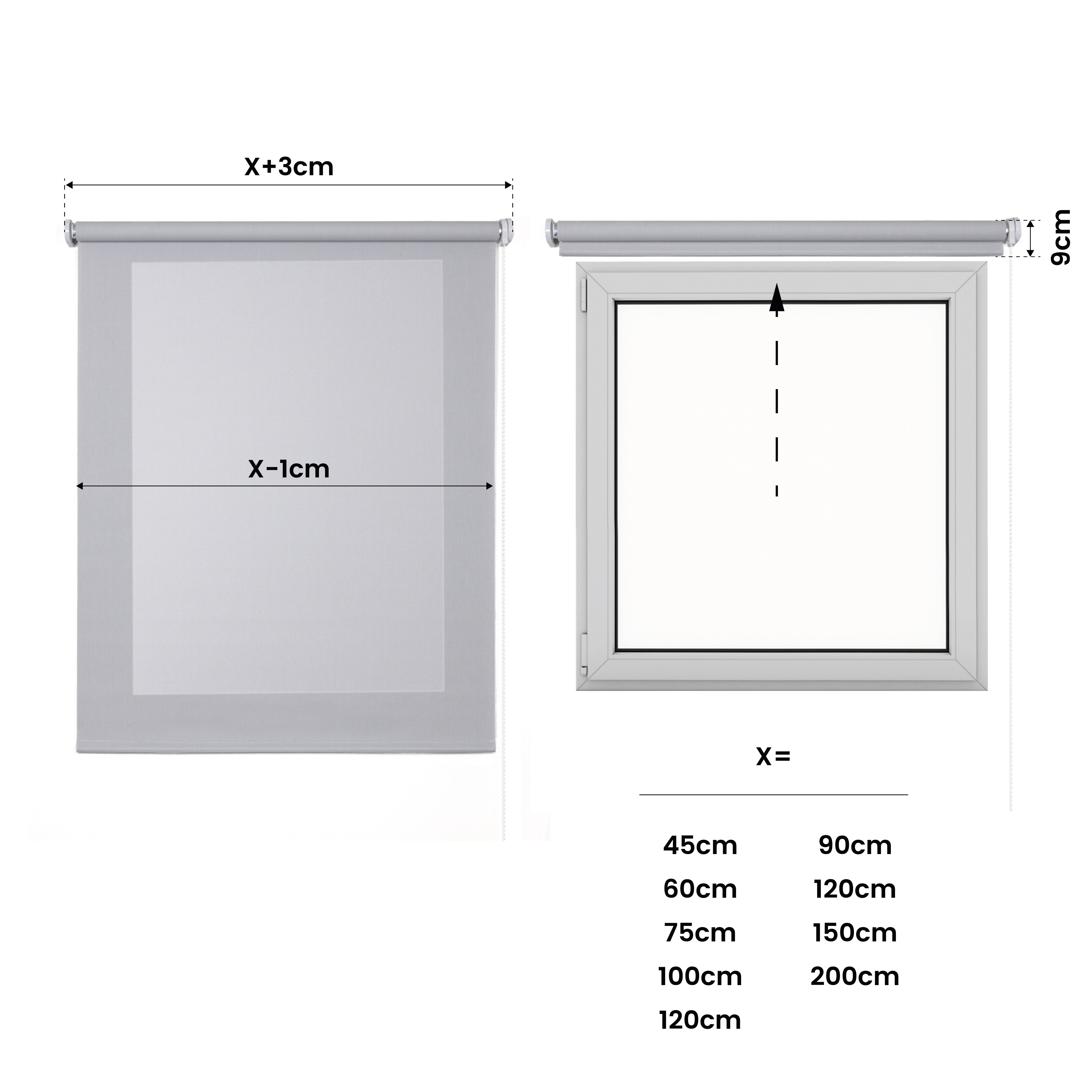 Estore rolo Screen - proteção solar e térmica Cinzento 140x250 cm - 6