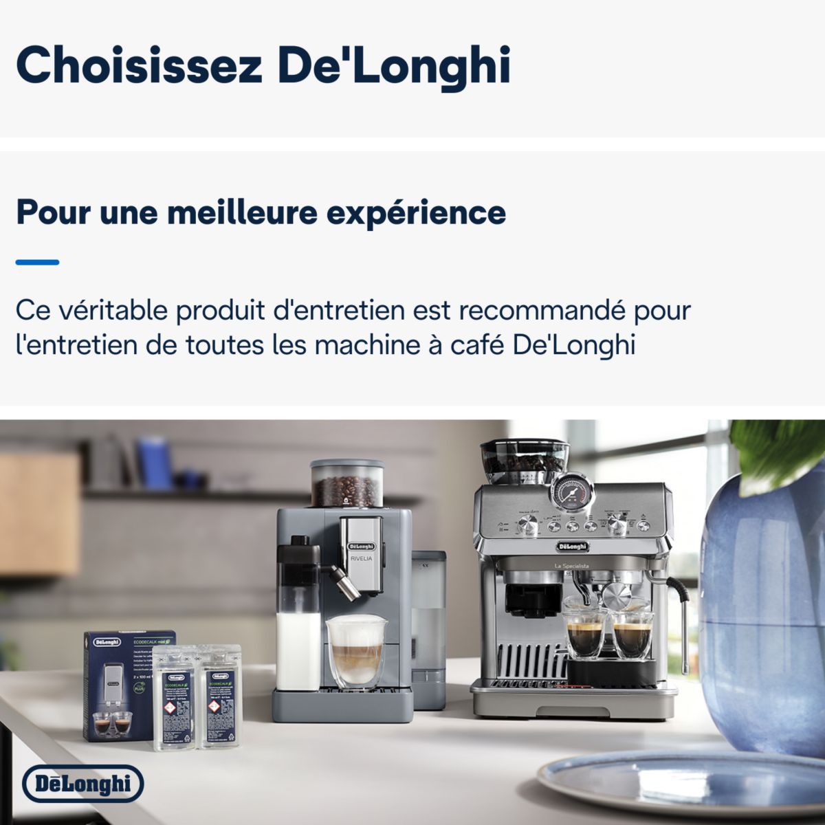Détartrant DELONGHI DLSC200 ECODECALK 2 x 100 ML pour machine à café - 6