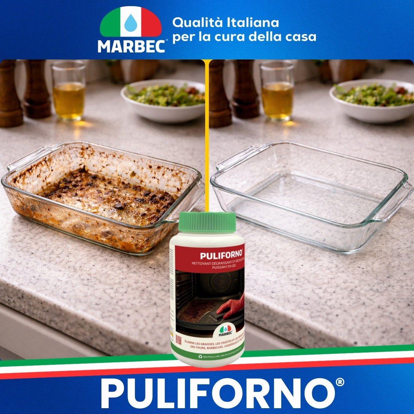 MARBEC Puliforno® - 1KG Détergent gel dégraissant four barbecue batterie de cuisine PULI FORNO - 5