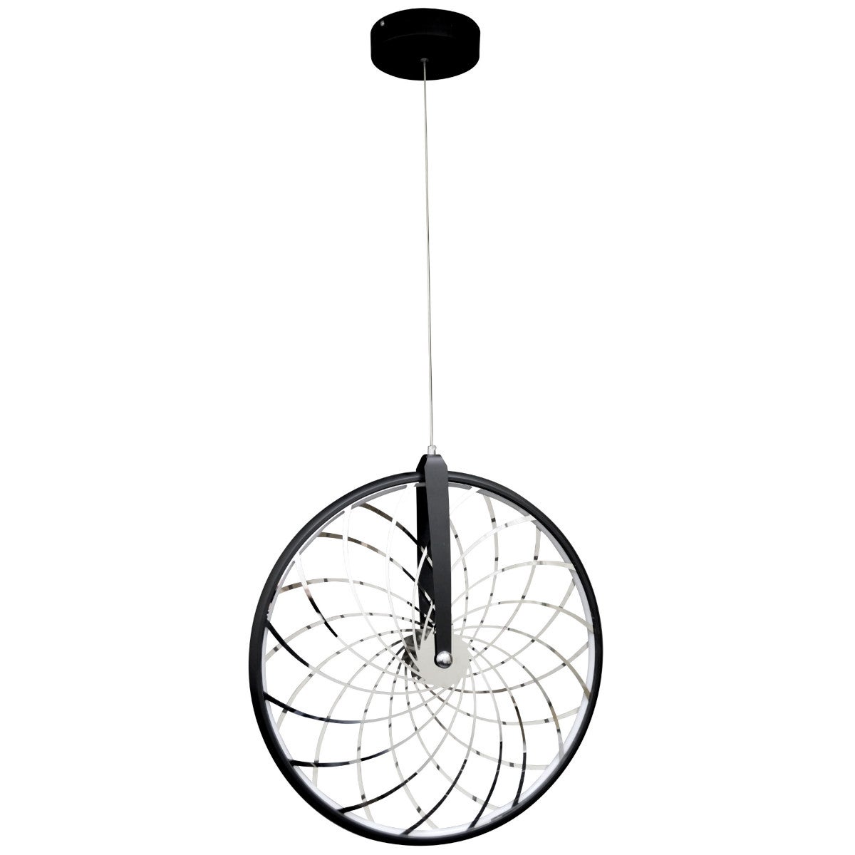 Lampa wisząca Bicykl czarna-chromowana LED 16W 3000K 1300lm wym: 180 x 16 x 52 cm metal Polux