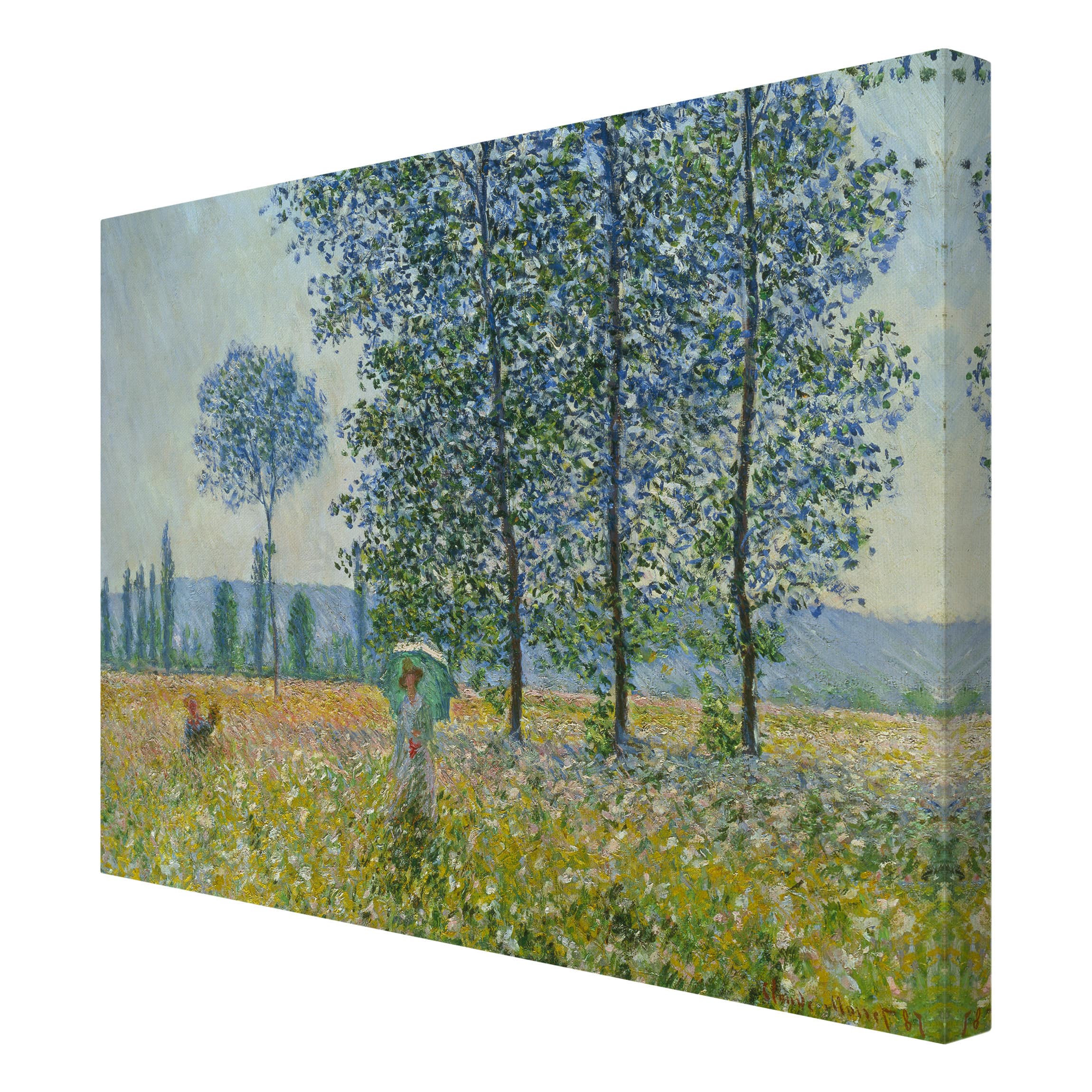 Impression sur toile tableau sur toile châssis vert Claude Monet art abstrait peinture 8 chambre à coucher salon couloir 100 x 75 cm - 6