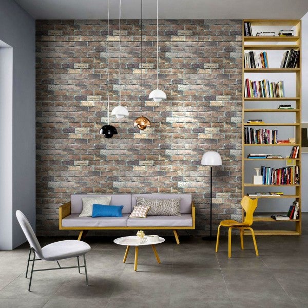 BORGO ITALIANO Faux Brique Panneau En EPS Résiné Brut Taille 100x50 Cm Épaisseur 2 Cm - 4