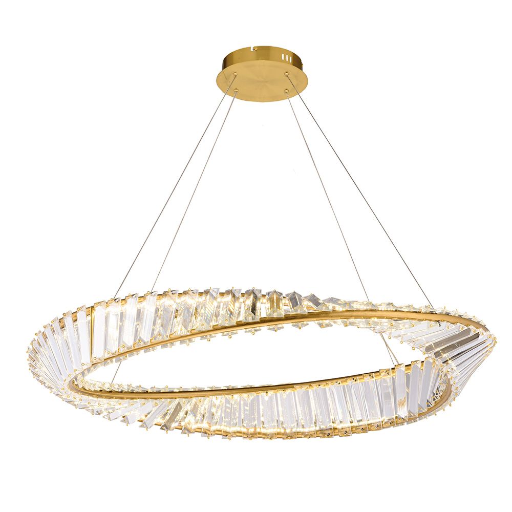 LAMPADA TOOLIGHT APP1201-CP CRISTAL 50CM GOLD - 2