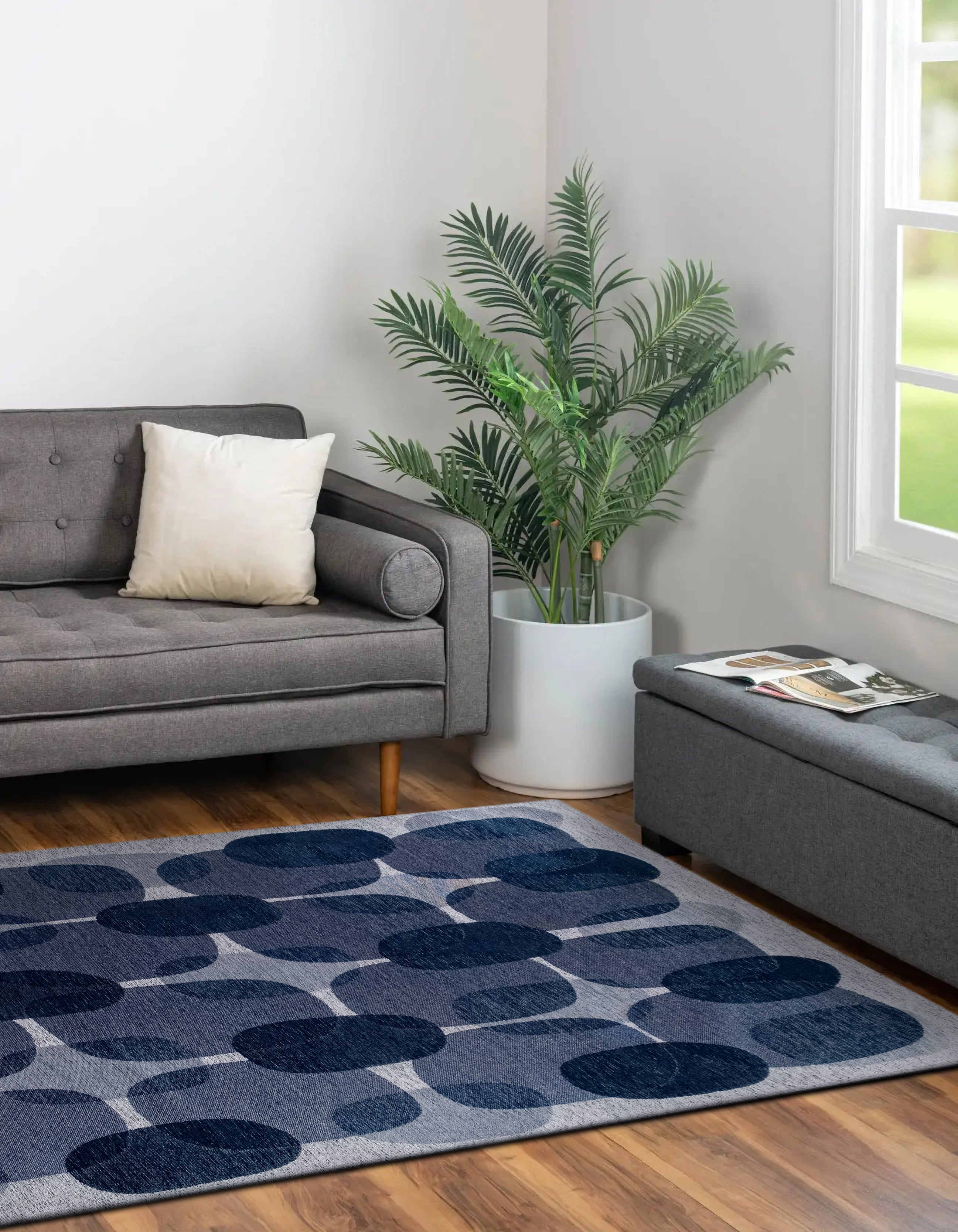 Tapis de salon moderne tissé plat BLACK SPICE 80x150 cm - 2