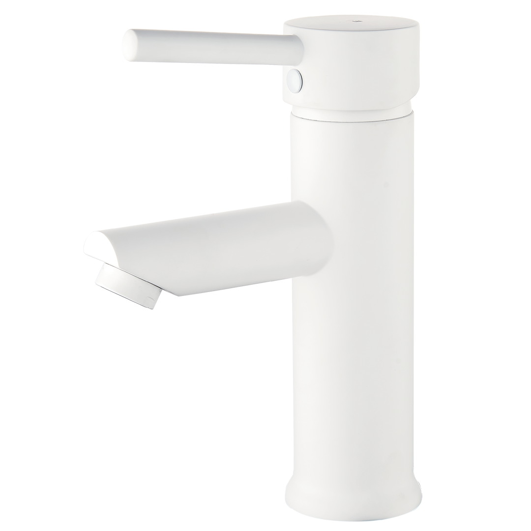 Deco bateria umywalkowa matowa biel