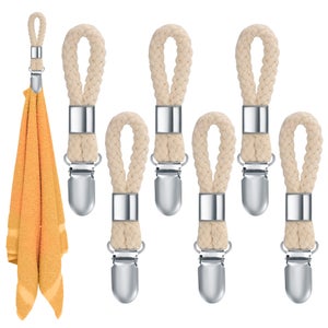 Confezione da 6 ganci per asciugamani, mollette per asciugamani da appendere, mollette per asciugamani con passante, mmollette porta asciugamani, mollette per asciugamani per cucina, bagno, casa
