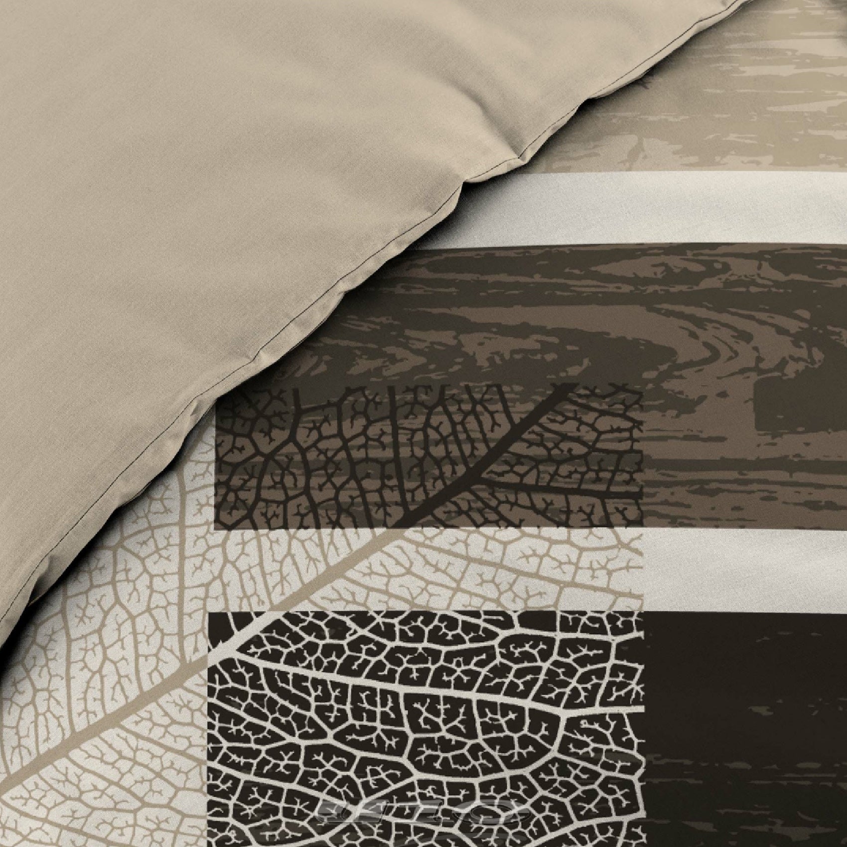 DOUCEUR D'INTERIEUR, Parure de lit avec 2 taies d'oreiller, Coton, Imprimé, So Natural - 3