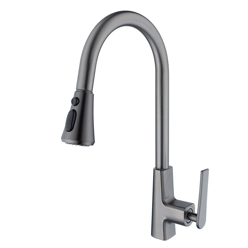 Grifo de cocina extraíble, con doble control para agua fría y caliente, tres modos de flujo de agua, apto para fregaderos de cocina.