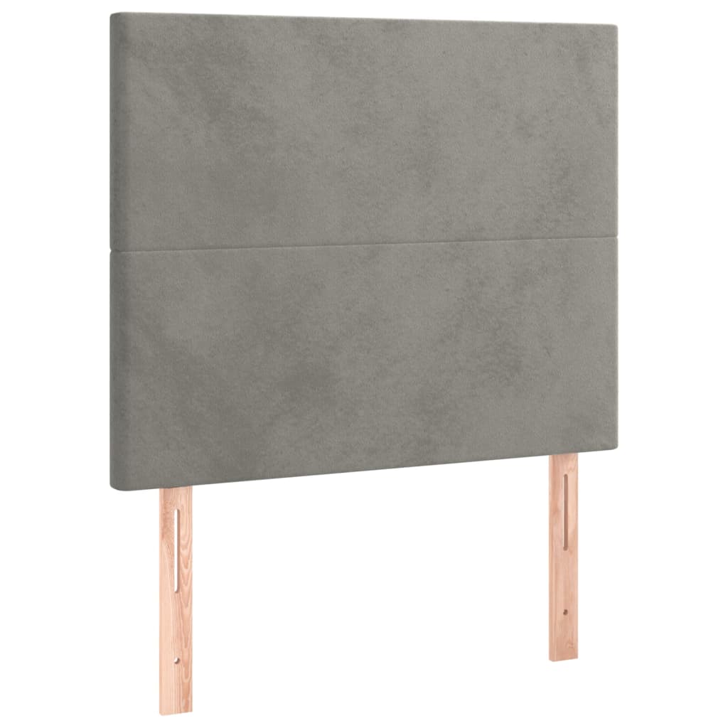 Cadre de lit sans matelas, en velours, gris clair, pour la chambre, 120 × 200 cm - 9