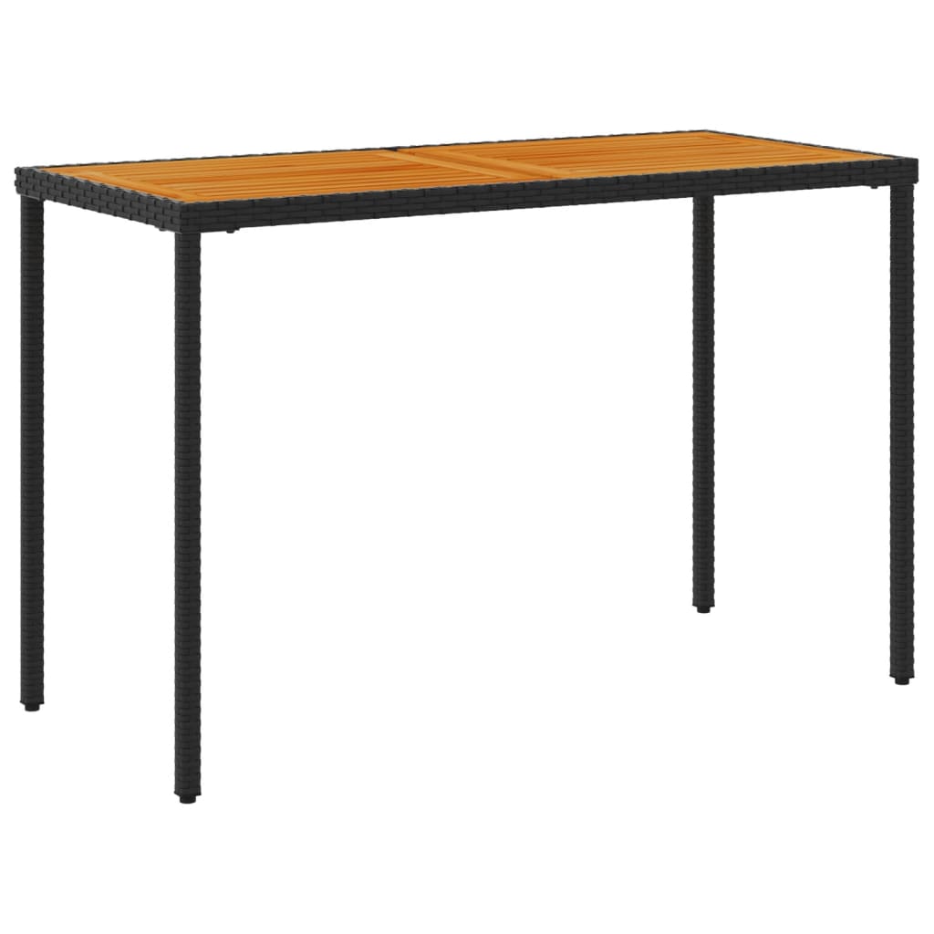 Table de jardin extensible rectangulaire en Rattan synthétique Noir - 6