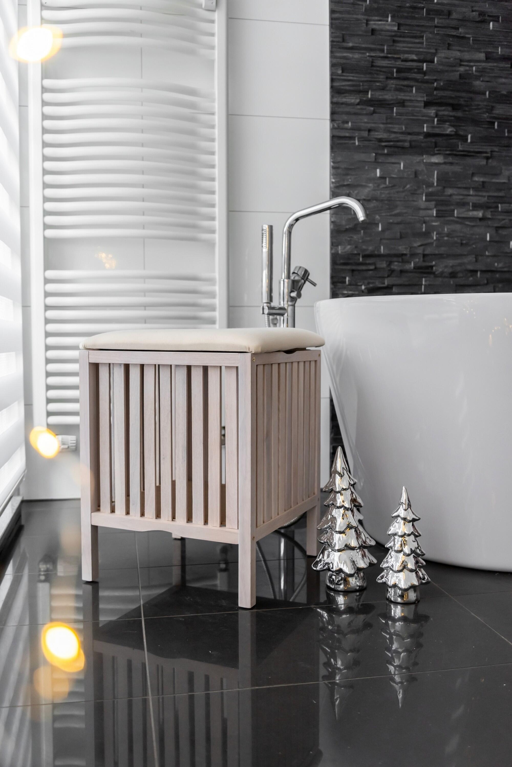 Siège de bain Norway WENKO naturel blanc - 5
