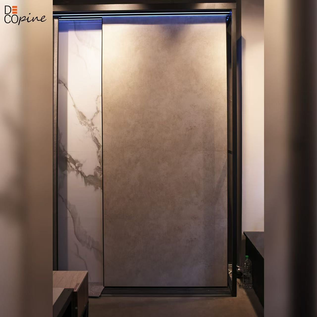 Panneau mural PVC 260 x 120 cm – 4 parties à assembler – effet marbre gris clair mat – ép. 3 mm – 3,12 m² – Panneau mural douche – Decopine - 6