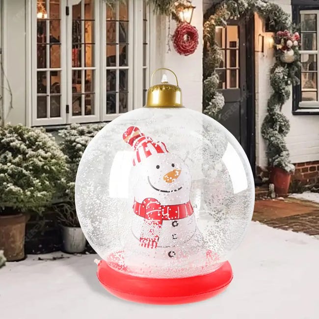 CJBIN Palle di Natale Giganti da Giardino, 60cm con 16 Colori Led, Telecomando, Picchetto a Terra, per Decorazioni Natalizie Esterni CJBIN Palle di Natale Giganti da Giardino, 60cm con 16 Colori Led, Telecomando, Picchetto a Terra, per Decorazioni Natalizie Esterni