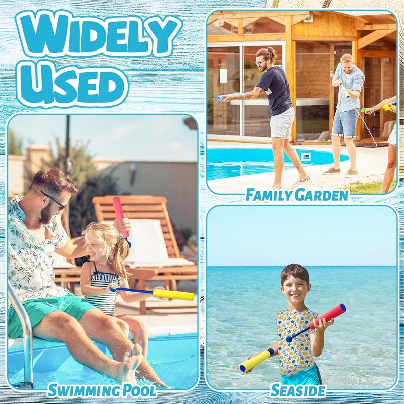 Lot de 8 pistolets à eau à mousse pour enfants et adultes, pistolets à eau super amusants pour piscine, plage, jardin, jeux d'été - 9