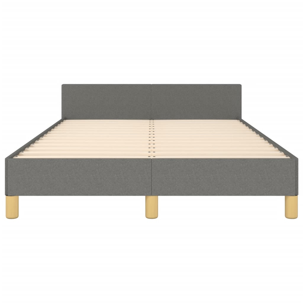 Cadre de lit sans matelas, tissu, gris foncé, pour la chambre, 120 × 200 cm - 6