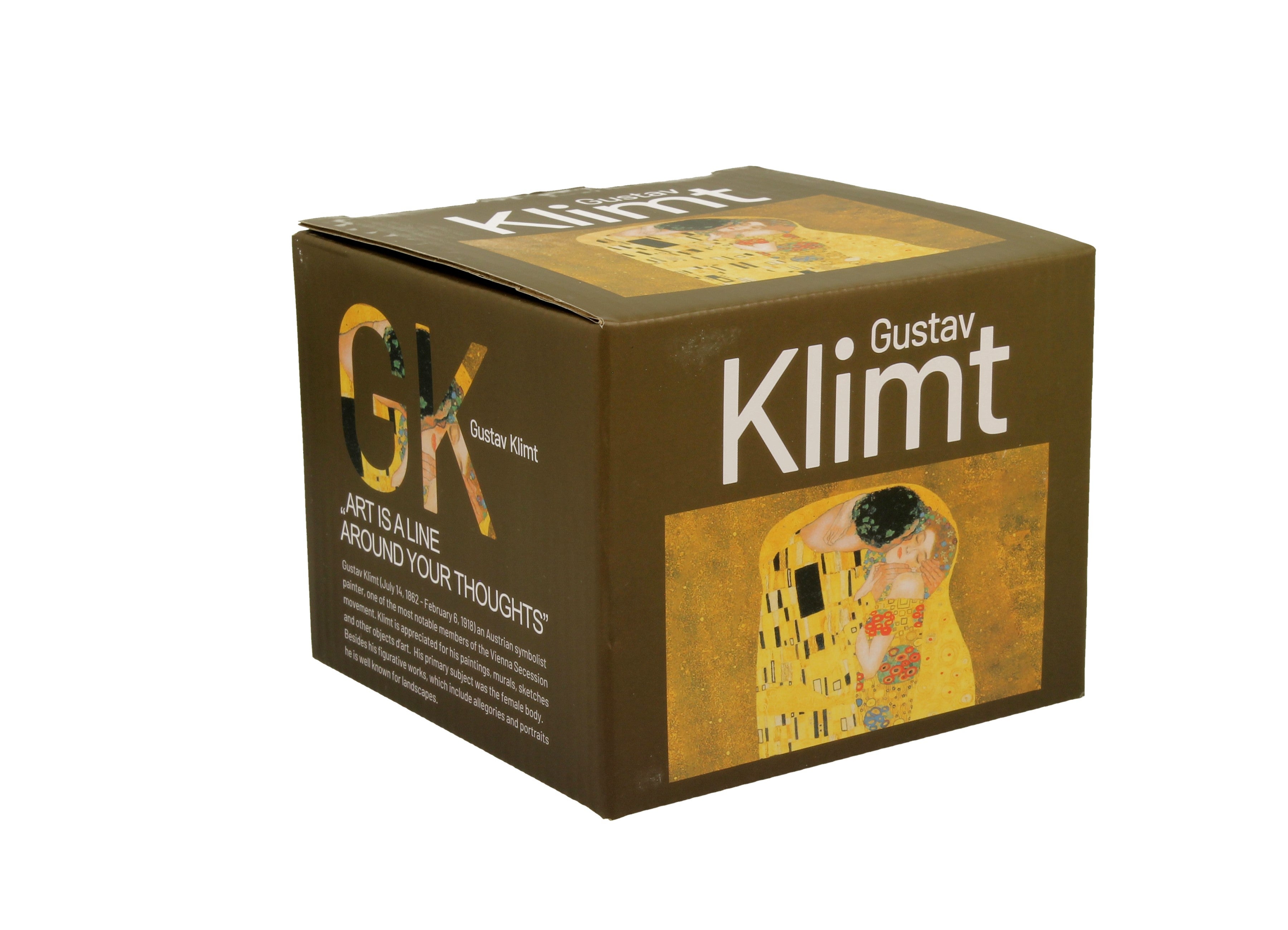 Kubek Art. Gallery Duo Porcelanowy biało-beżowy Gustav Klimt Pocałunek 1 szt. - 5