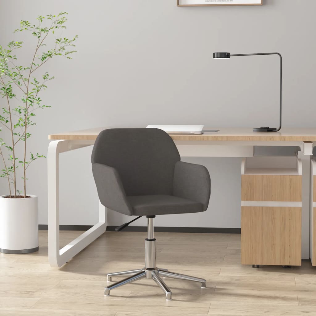 Silla De Oficina Giratoria Tela Gris Oscuro | -es