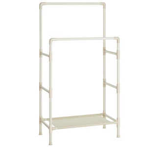 Bin 3 White Appendiabiti Da Muro In Metallo Bianco Opaco H18 L48 P3 Cm