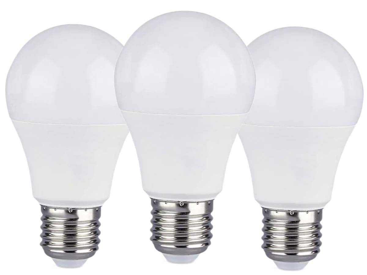 Lampadina LED 9W E27 A60 Blister 3 unità VT-1900 - 6400K - 6