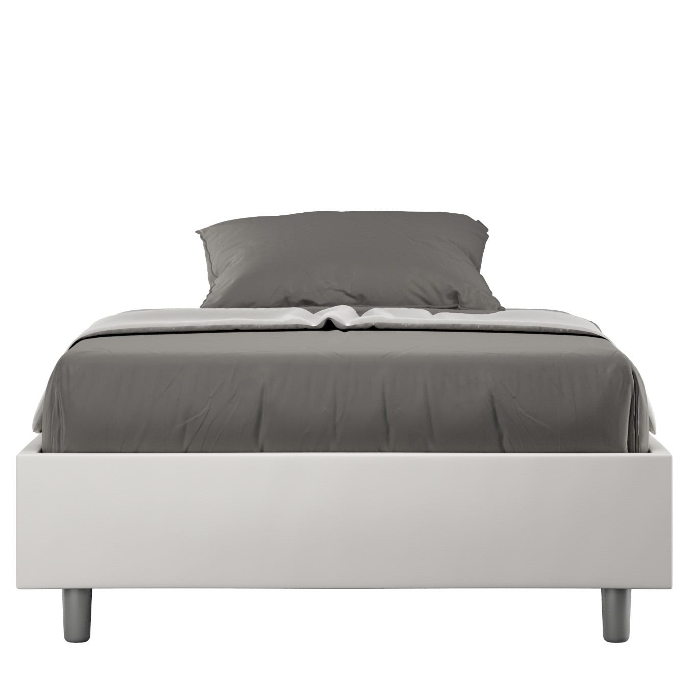 Cadre De Lit Avec Sommier Rembourr e 140x190 Similicuir Blanc Azelia cadre-de-lit-avec-sommier-rembourr-e-140x190-similicuir-blanc-azelia