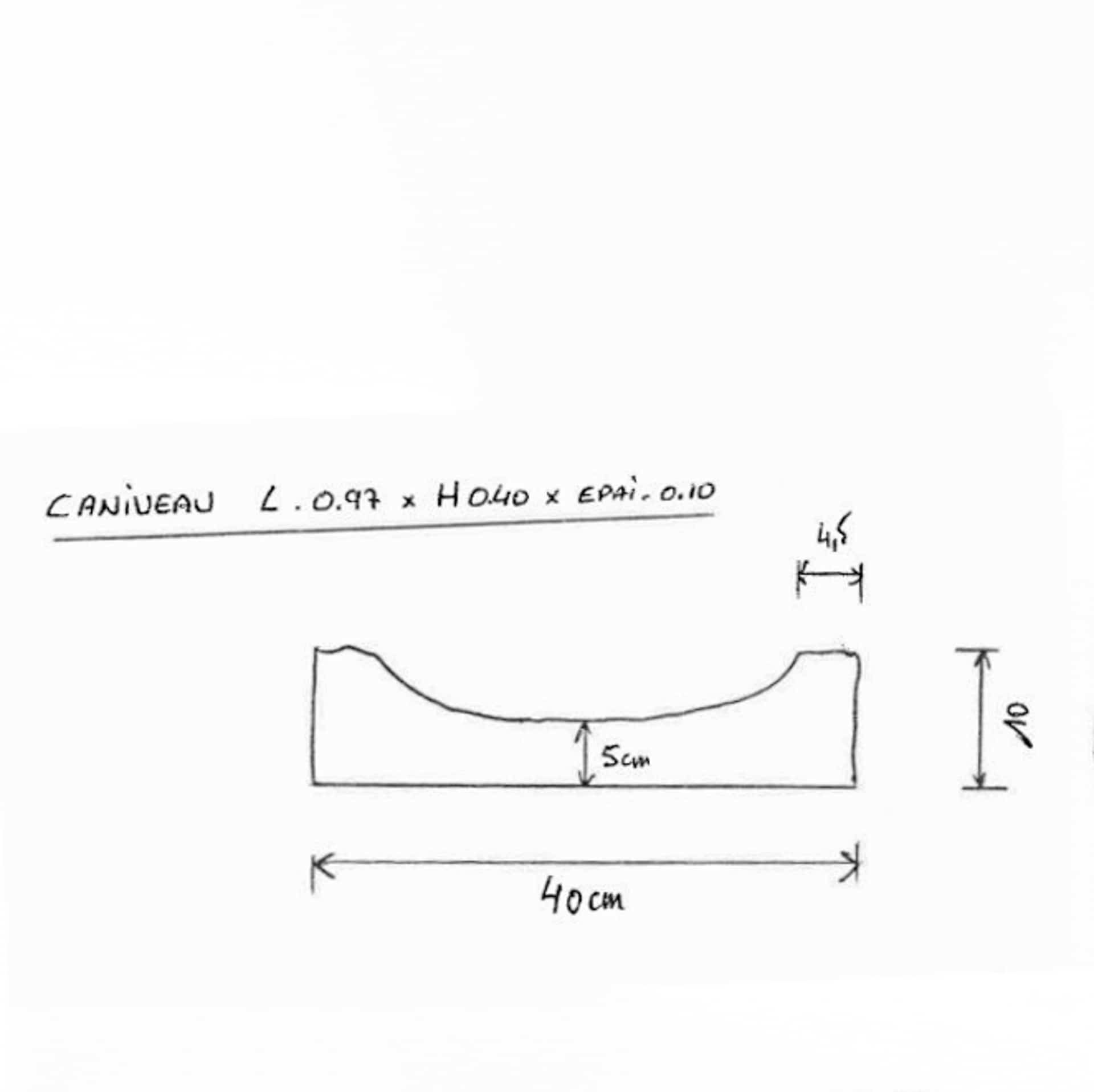 Caniveau simple en pierre - 60x20cm Ep. 2,5cm (vendu à la pièce) - 5